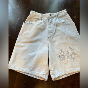 Vintage 90s Breaker jeans.  Patchwork denim waist 26 high rise